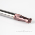 Carbidul solid 2 Flutes Ball End Mill